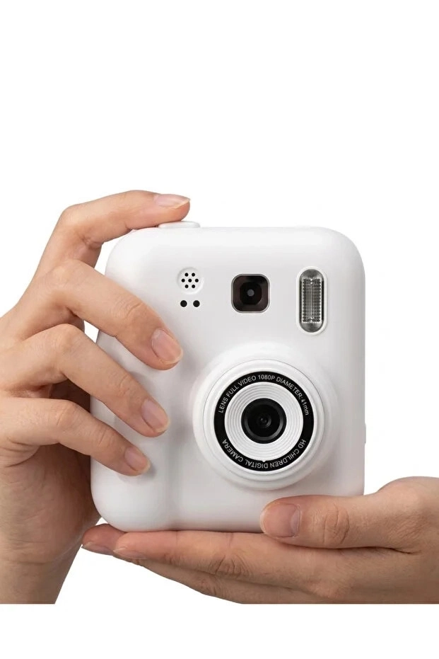 Dijital Fotoğraf Çıkaran Video Kaydedici Taşınabilir Anında Baskı Çıkaran Çocuk Kamerası Beyaz