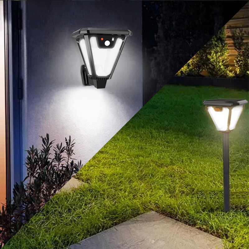 HS-V83 SOLAR SENSÖRLÜ 100 SMD LEDLİ 3 MODLU BAHÇE VE DUVAR LAMBASI (4767)