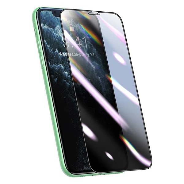 Baseus 0.25mm İPhone 11 3D Curved  Privacy Gizlili Cam Ekran Koruyucu-(5775)