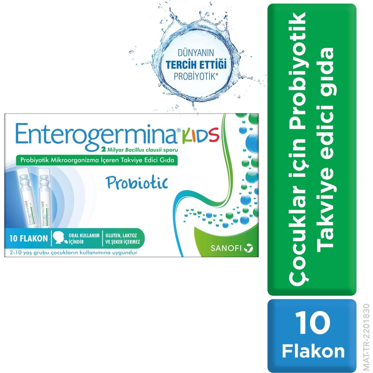 Enterogermina Kids 10 Flakon 2 Milyar Probiyotik