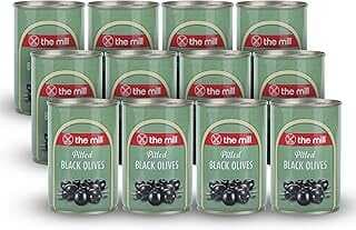 The Mill Çekirdeksiz Siyah Zeyti Teeke (12'li Paket) - Süzme Ağırlık: 100 g - 361-400 adet/kg - Çekirdeksiz - Salamura - Kuzey Ege Bölgesi Zeytileri - Vitami ve Atioksidaca Zegi