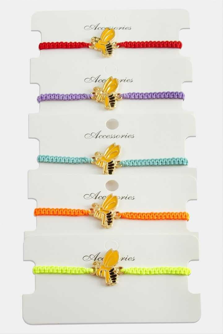 Arı Makrome Örgülü Bileklik