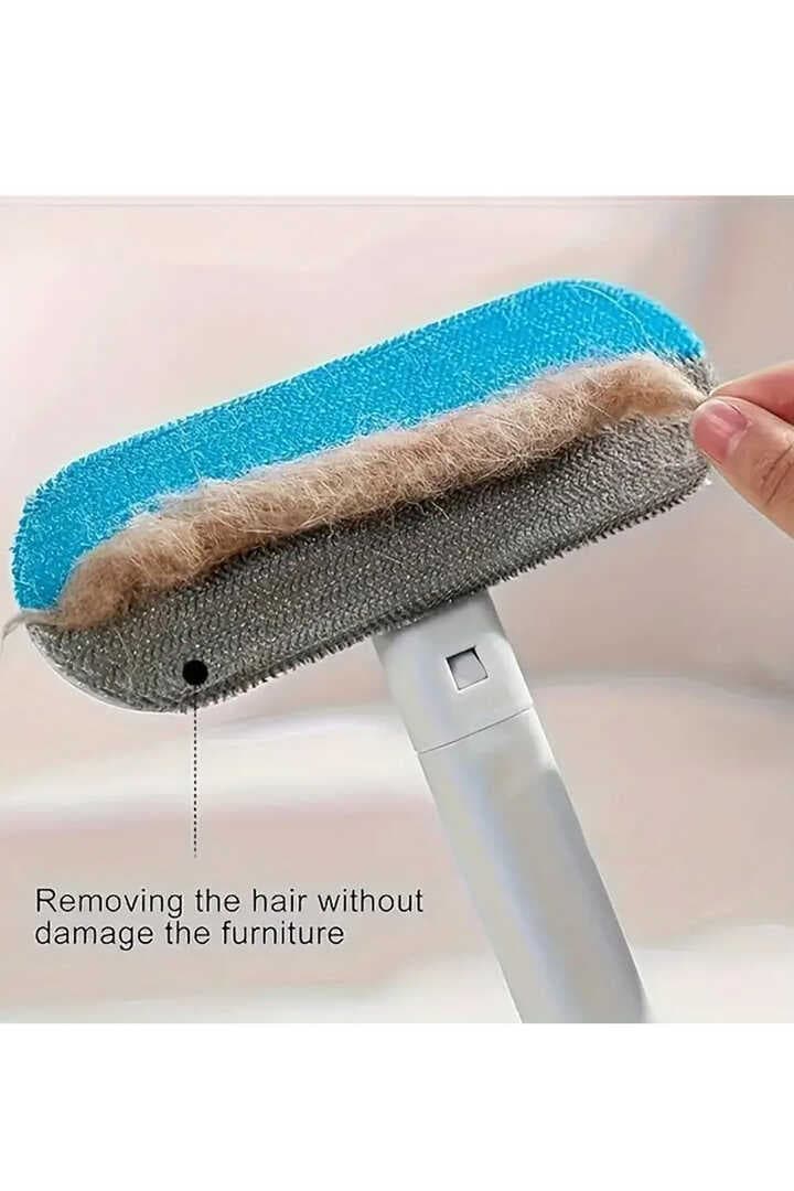 Çok Amaçlı Cam Silme Fırçası - Silikon Uçlu Çekçek - Dip Köşe Ara Temizlik Fırçası - Tüy Toplayıcı 4 in 1