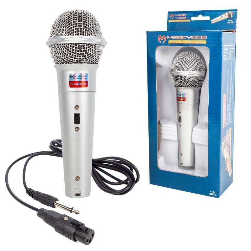 MAGICVOICE MV-4676 DİNAMİK GRİ KABLOLU EL MİKROFONU (4767)