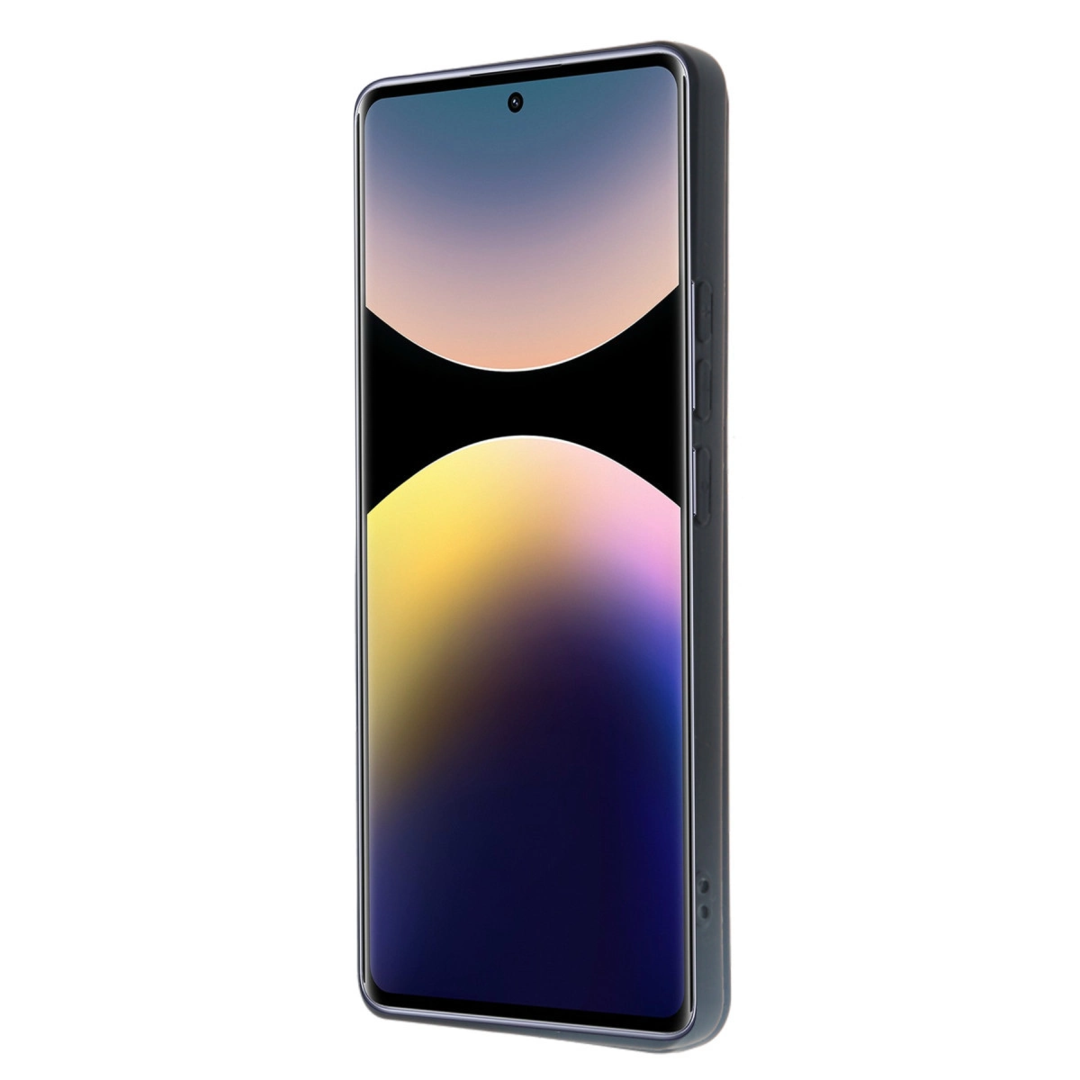 Xiaomi Redmi Note 14 Pro 4g Kılıf Sara Kartvizitli Deri Kılıf - Taba