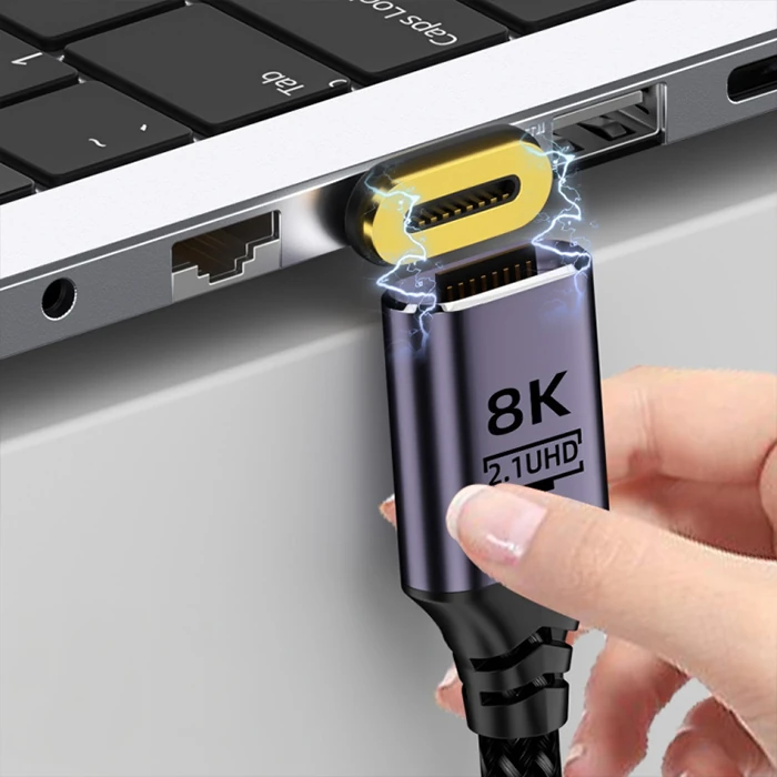 ALLY HDMI to HDMI 8K HD 2.1UHD Mıknatıs Başlıklı Kablo 1 Metre-(5775)