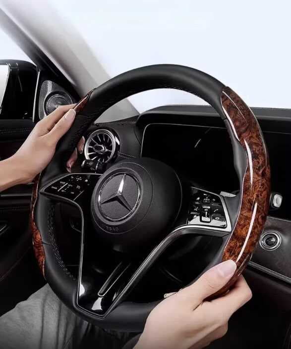 Ahşap Tasarımlı Direksiyon Simidi Koruma Kılıfı 2 li (5430)