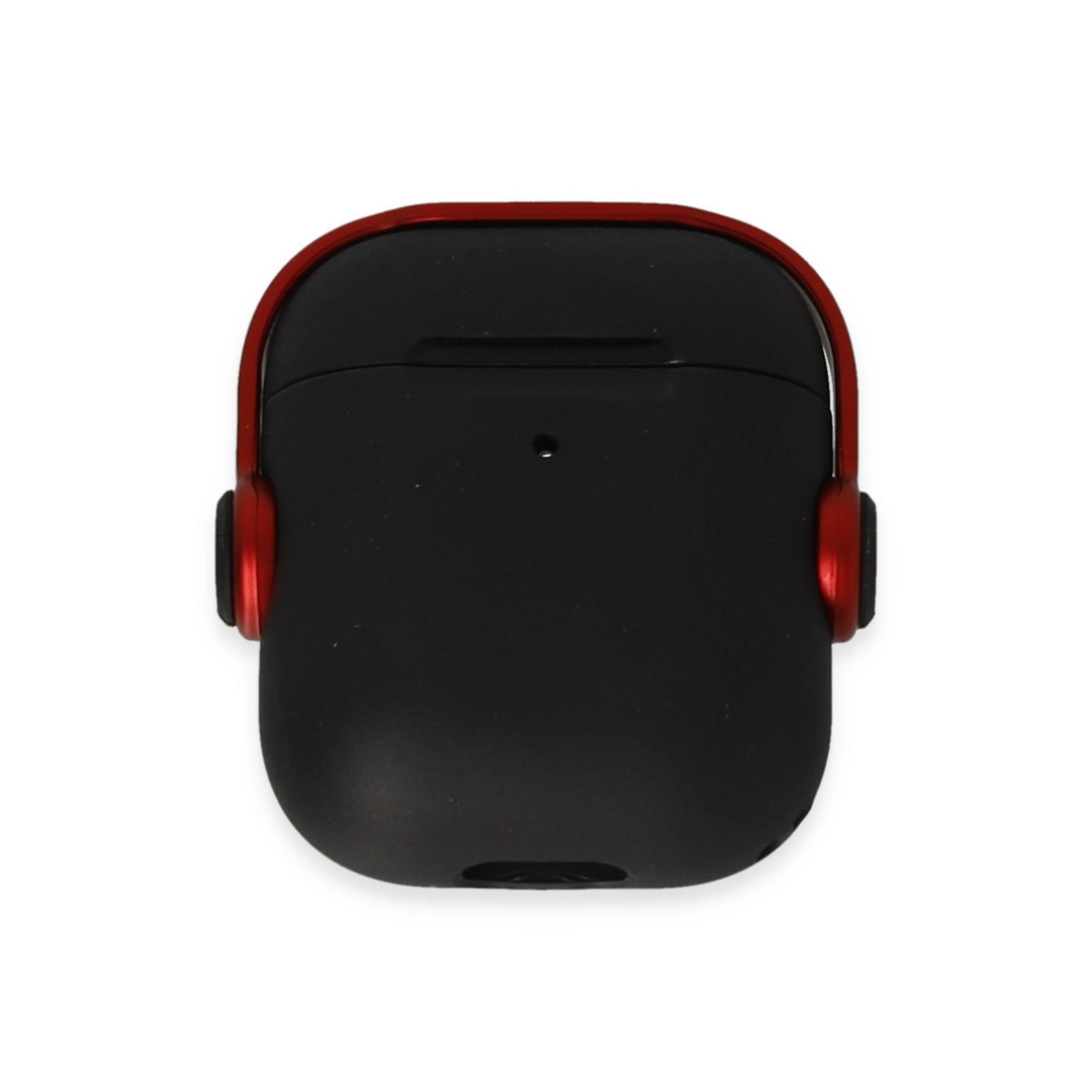 Apple Airpods 2 (2.nesil) Cool Kılıf - Siyah-kırmızı