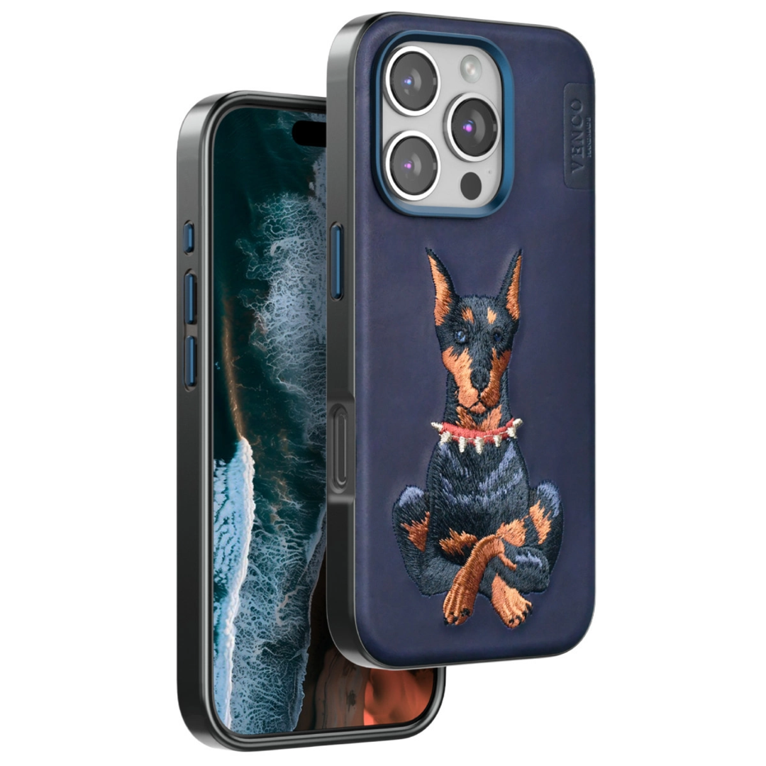 Venco Apple İphone 16 Pro Perma Desenli Kapak - Lacivert