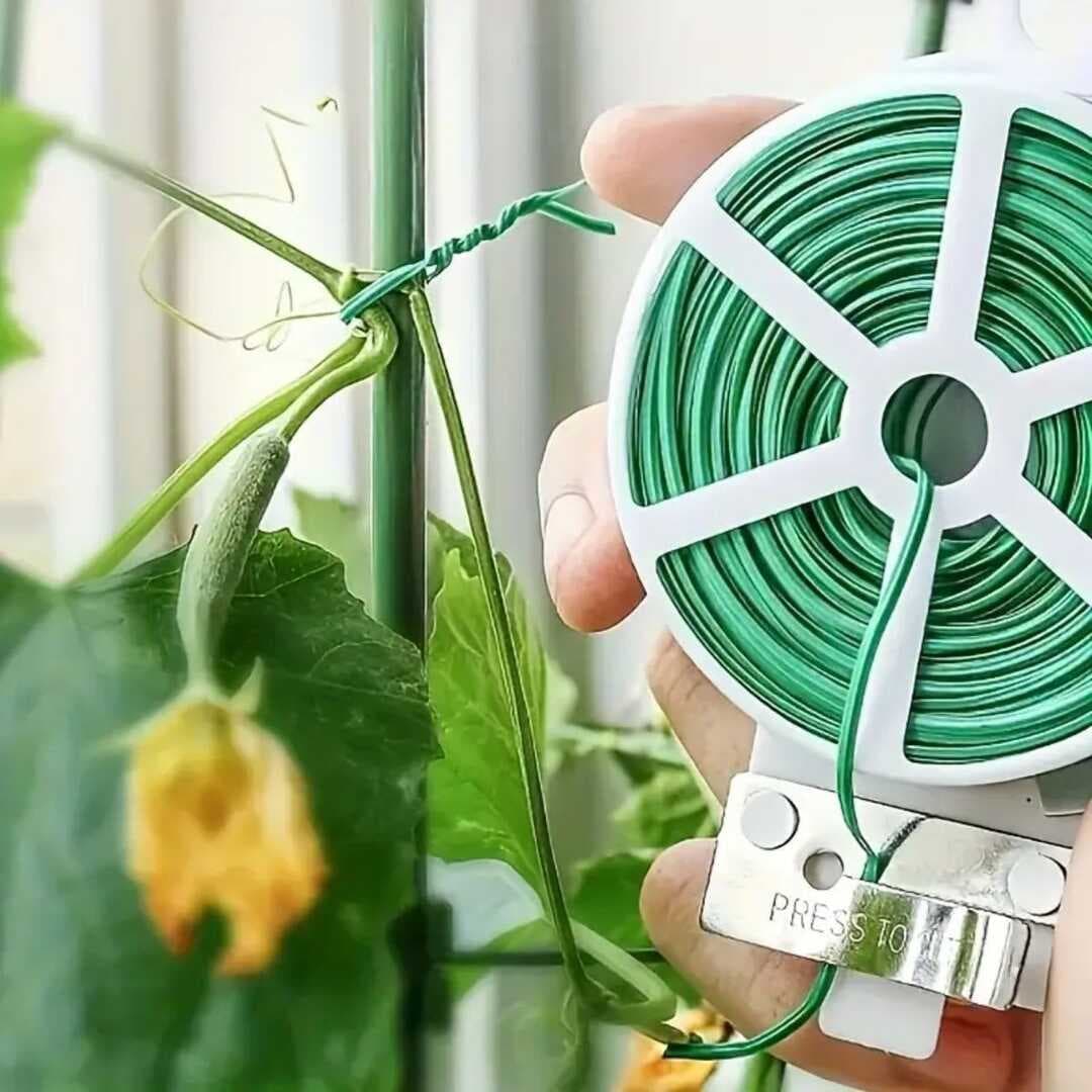 50 Metre Kendiliğinden Kesici Bıçaklı Bitki Saksı Kablo Sabitleme Teli (5430)