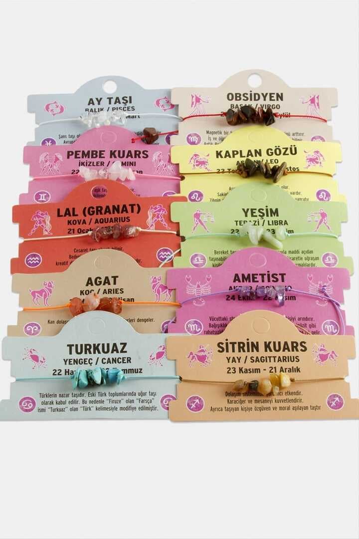 Kırık Doğaltaşlı İp Bileklik