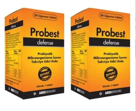 Abdi İbrahim Probest Probiyotik Defense 20 Kapsül TURUNCU X 2 ADET