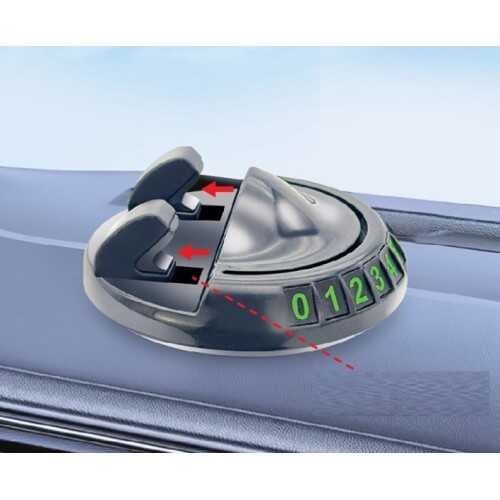 360° Dönebilen Yapışkanlı Numaratörlü Araç Telefon Tutucu