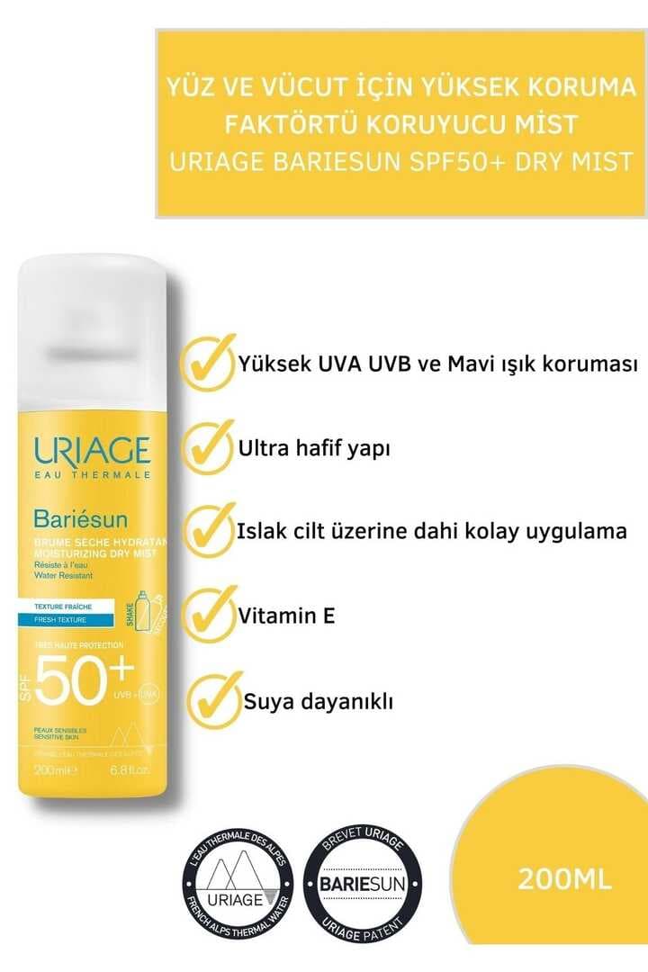 Uriage Bariesun SPF50 + Dry Touch Mist 200 ml - 3661434006500
