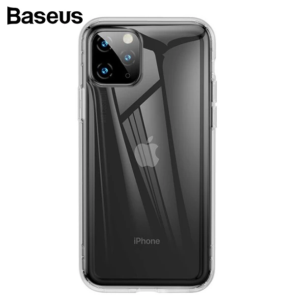 Baseus Safety Airbags İPhone 11 Pro Max Şeffaf Darbe Emici Slikon Kılıf-(5775)