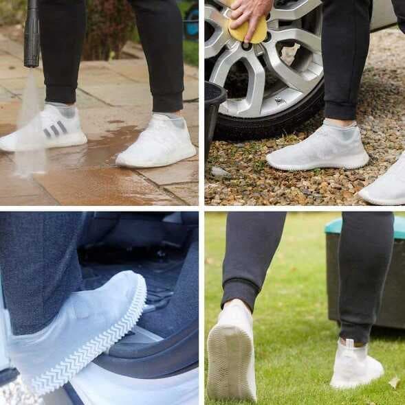 Nessiworld Silikon Ayakkabı Kılıfı Kaymaz Su Kir Geçirmez   M Beden Siyah