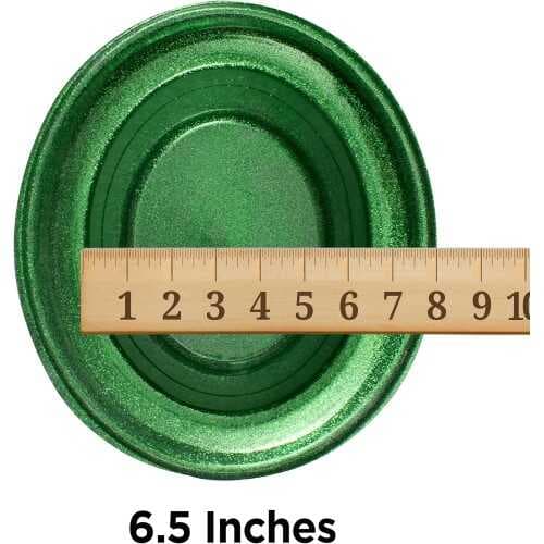 Yeşil Renk Parıltılı Simli Fötr Silindir Parti Şapkası