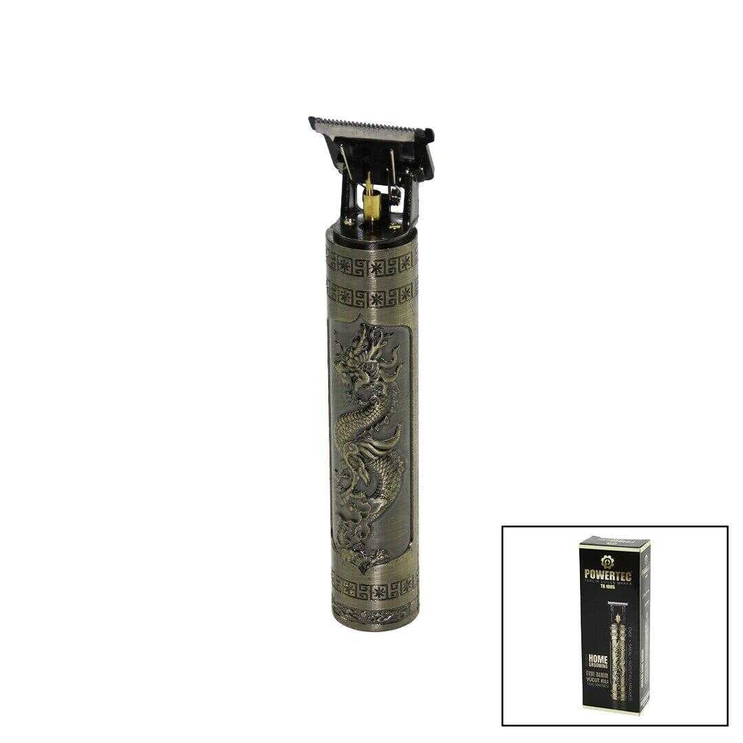 POWERTEC TR-1005 MAT GÜNLÜK EVDE BAKIM VÜCUT KILI ENSE - SAKAL TRAŞ MAKİNESİ USB ŞARJLI BASKILI GÖVDET BIÇAK (5430)