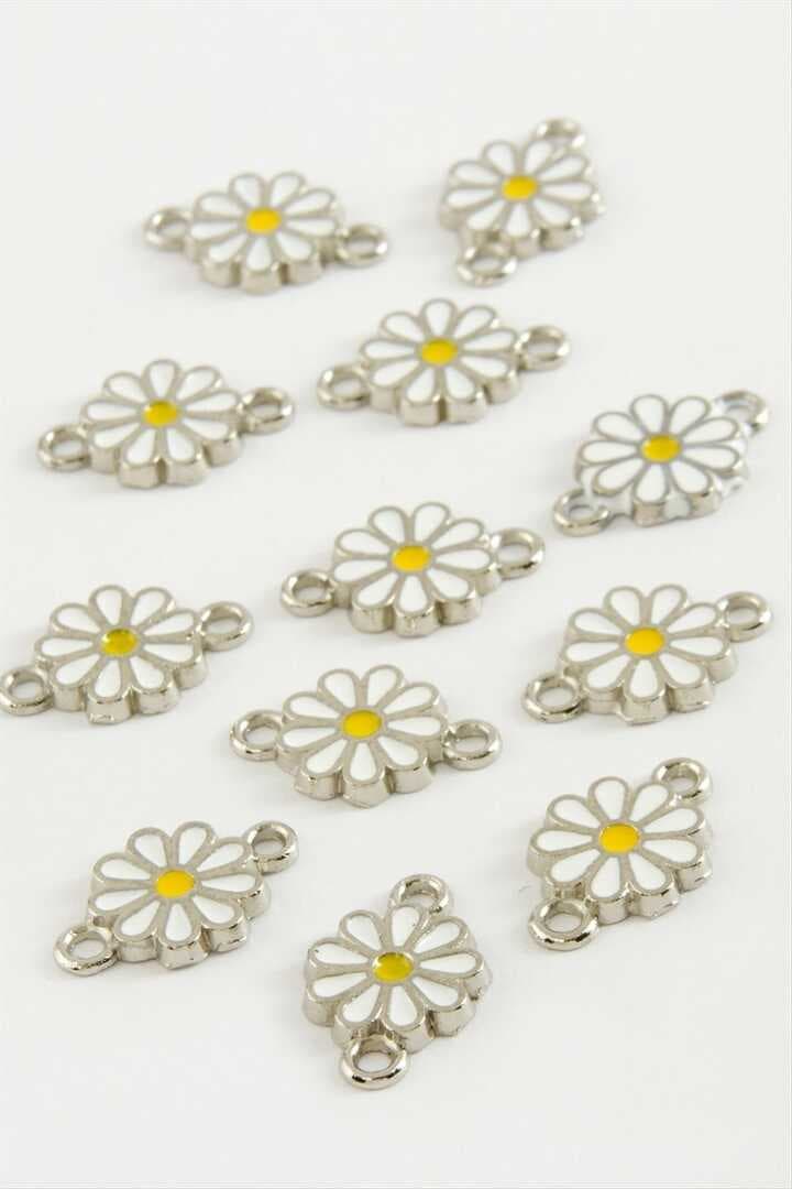 Papatya Çift Kulplu Mineli Bileklik ve Kolye Ucu Aparatı 1 Adet