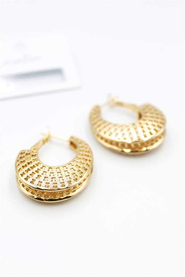 Telkari Halka Küpe - Altın