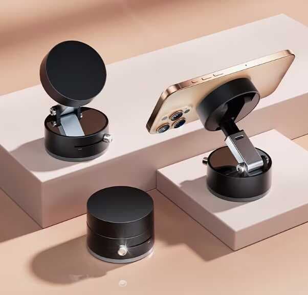 Mıknatıslı Katlanabilir Telefon Tutucu - Torpido ve Cam Uyumlu