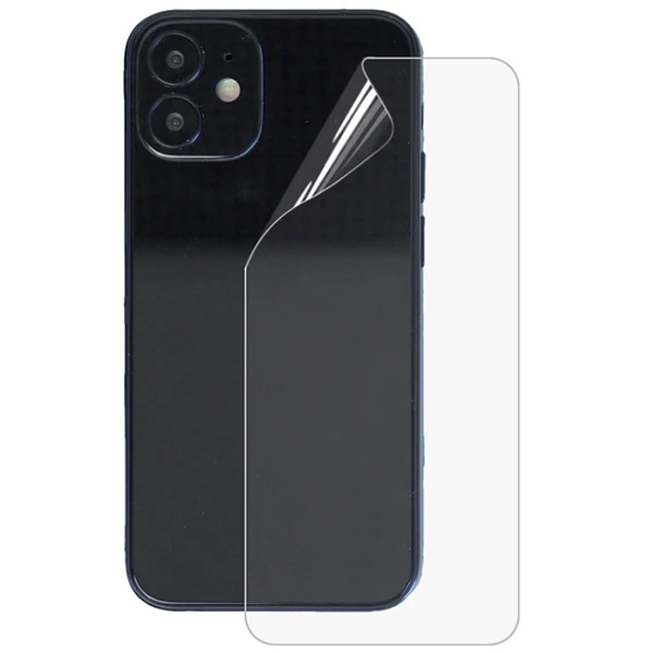 İPhone 12 6.1 Membran Nano Hidrojel Film Arka Koruyucu hayalet Arka Koruyucu-(5775)