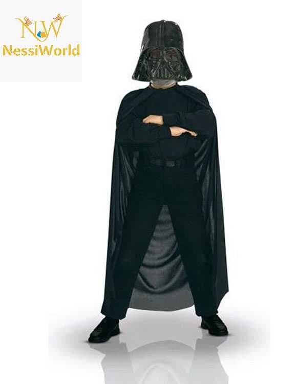 Çocuk Boy Yıldız Savaşları Darth Vader Maskesi ve 90 cm Pelerin Seti Siyah