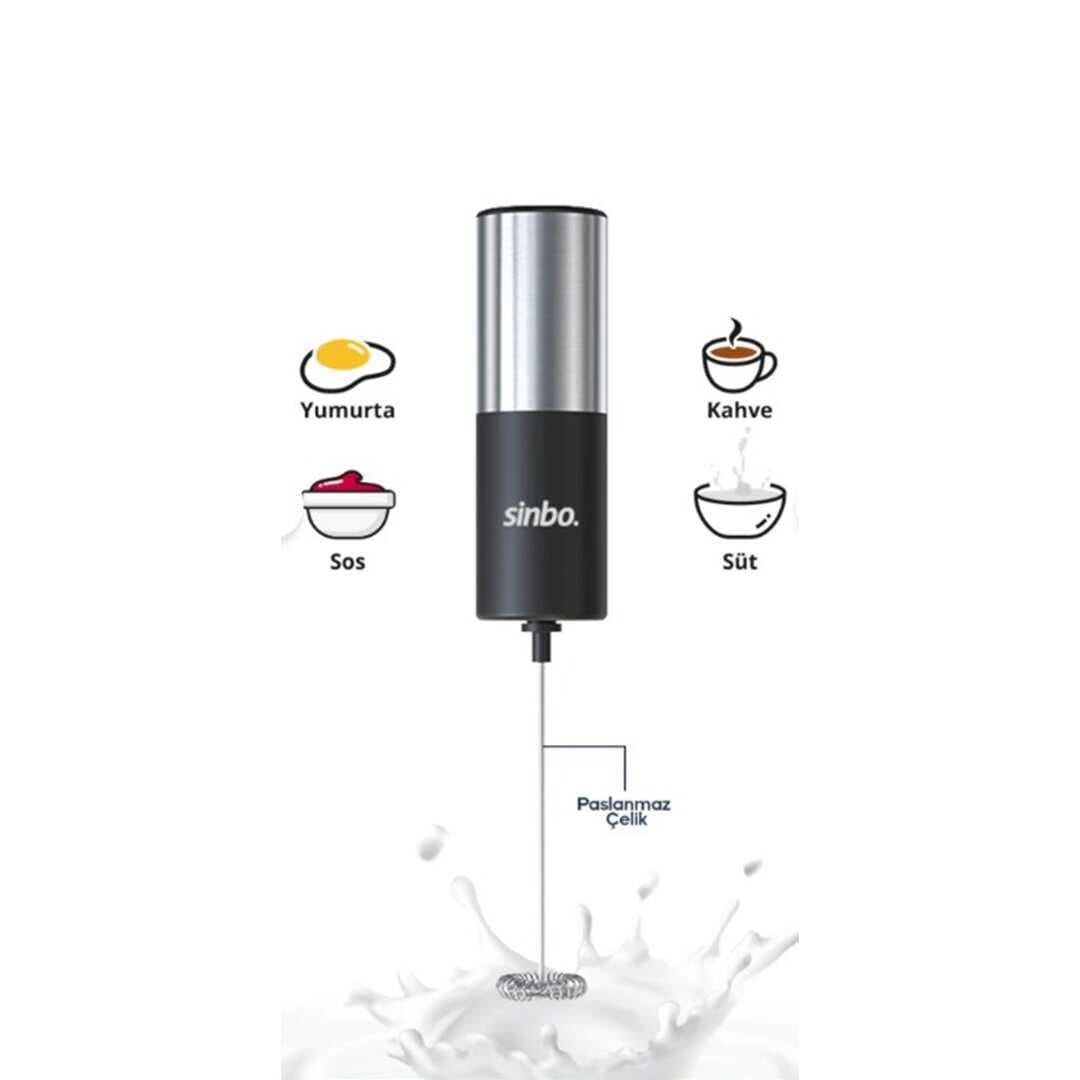 PİLLİ SÜT KÖPÜRTÜCÜ - KARIŞTIRICI MİNİ MİKSER SÜT - KAHVE - SOS - YUMURTA STO-6727 (5430)