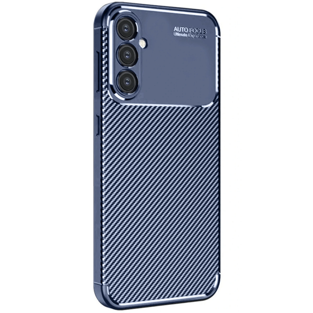Samsung Galaxy A26 Kılıf Auto Focus Karbon Kapak - Lacivert