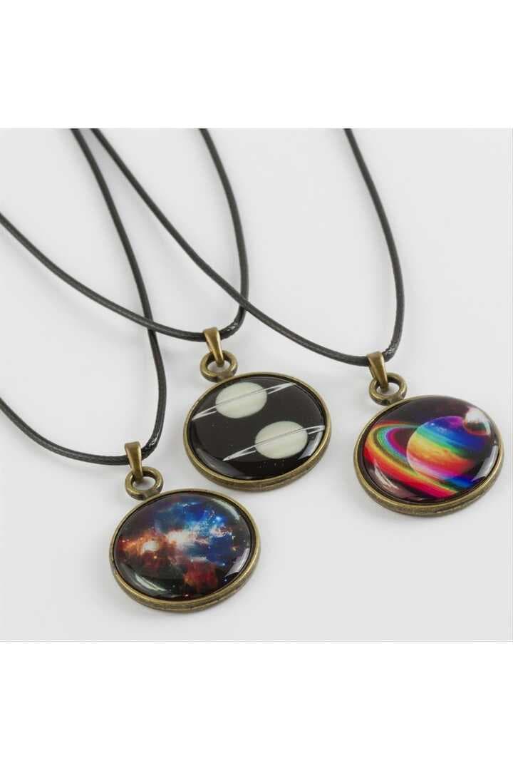 Gezegen Karışık Canlı Kolye