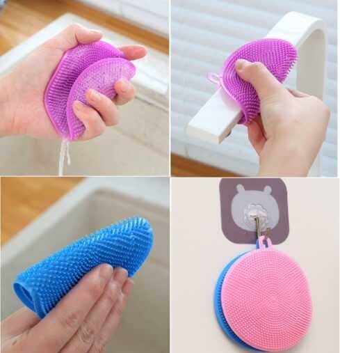 Silikon Bulaşık Yıkama Fırçası Tükenmeyen (2 Adet)