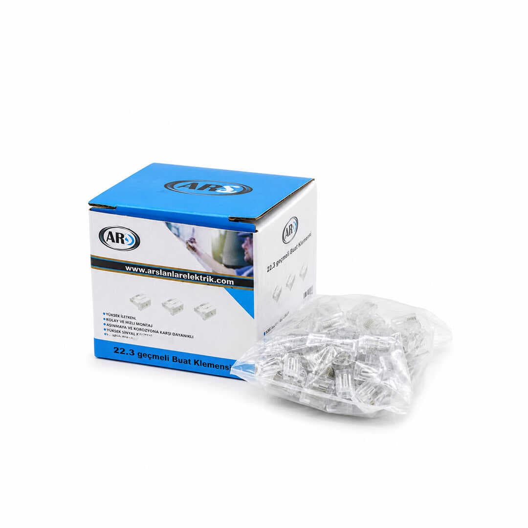 100 ADET 2Lİ 2X2.5 KABLO GEÇMELİ MANDALLI BUAT KLEMENSİ (5430)