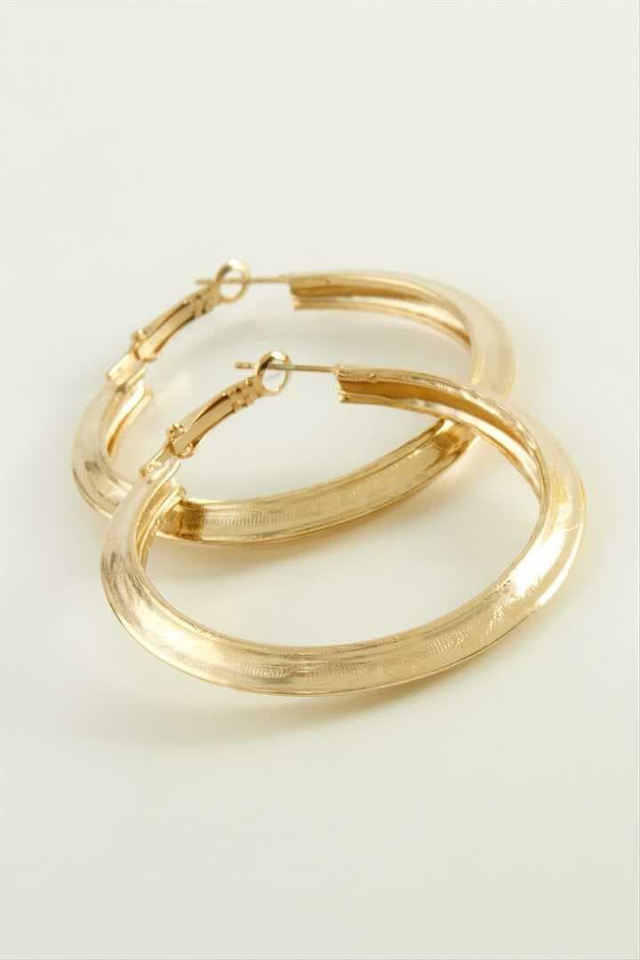 Oval Halka Küpe 4 cm