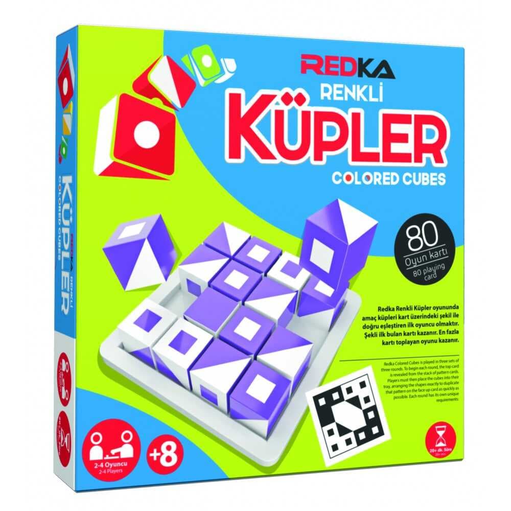 REDKA RENKLİ KÜPLER RD5303 77 ADET OYUN KARTI 8+