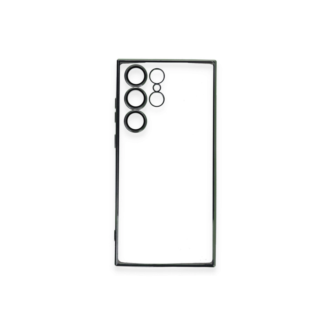 Samsung Galaxy S23 Ultra Kılıf Razer Lensli Silikon - Yeşil