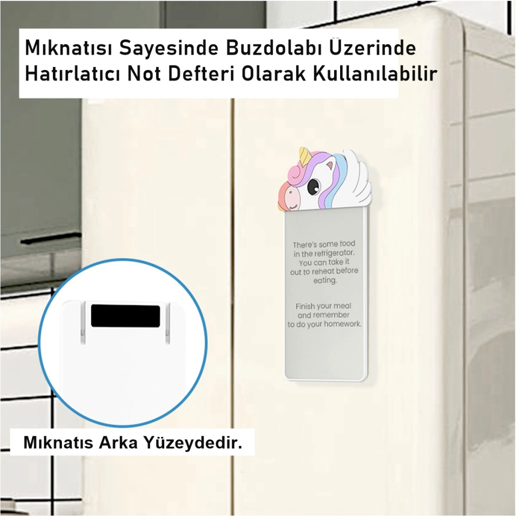 Silikon Figürlü Manyetik Mini Yazı Tahtası 5,5" - 14 cm