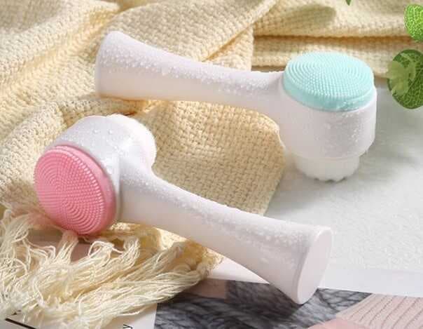 Çift Taraflı 3D Yumuşak Yüz Bakım Fırçası