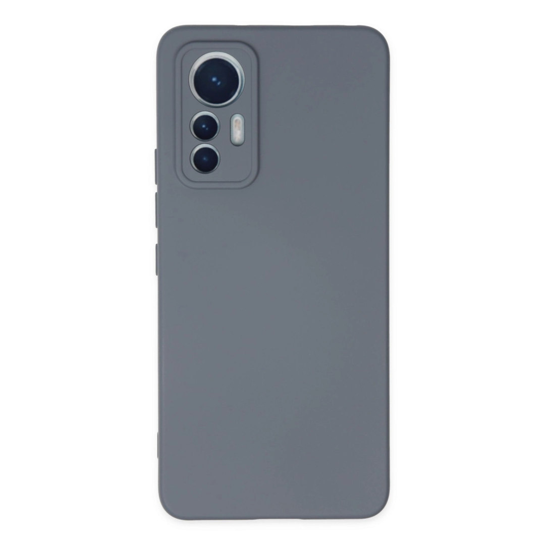Xiaomi Mi 12 Lite Kılıf Nano İçi Kadife Silikon - Gri
