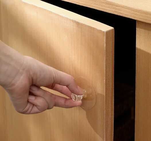 Büyük Boy Çok Amaçlı Yapışkan Kristal Tutacak Kulp 4 Adet