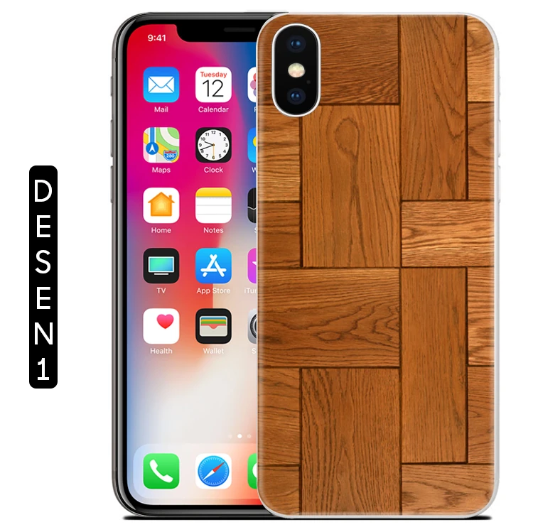 Ally İphone X Xs Mermer Desenli Soft Silikon Kılıf-(5775)