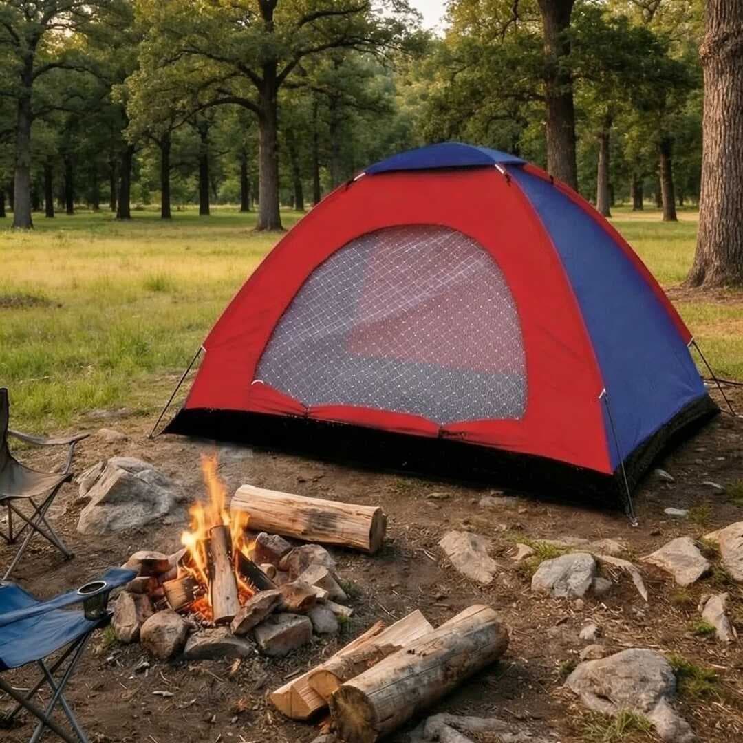 6 Kişilik Manuel Kurulum Kamp Çadırı – Aile, Doğa, Piknik ve Outdoor Kamp Çadırı 220x250x150 cm (5430)