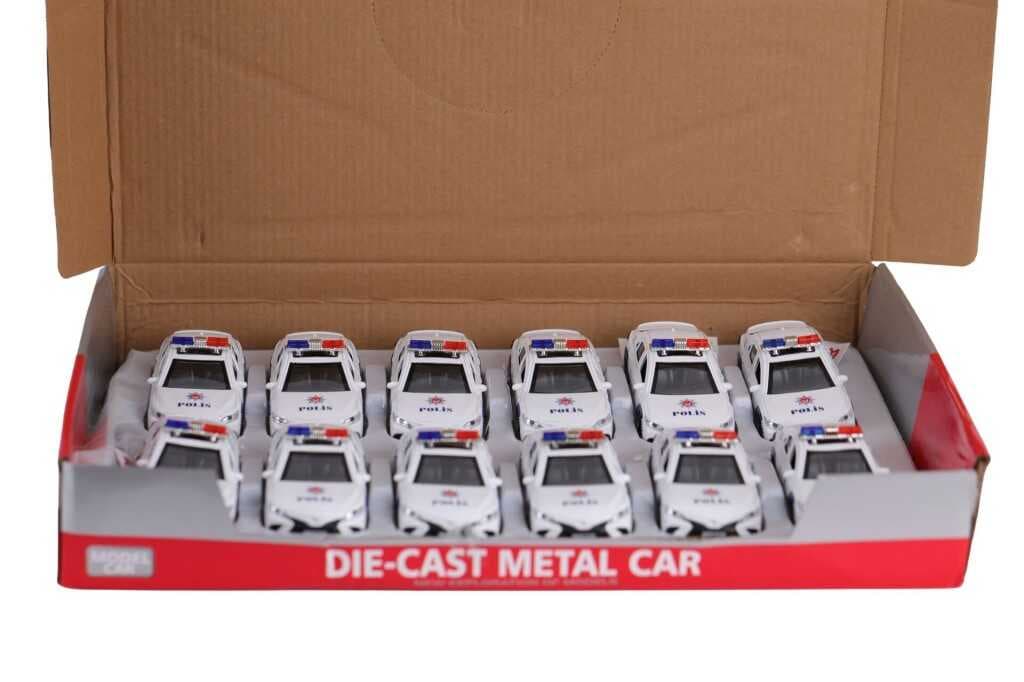 FY6238-12D DİSPLAYDA METAL ÇEK BIRAK POLİS ARABASI