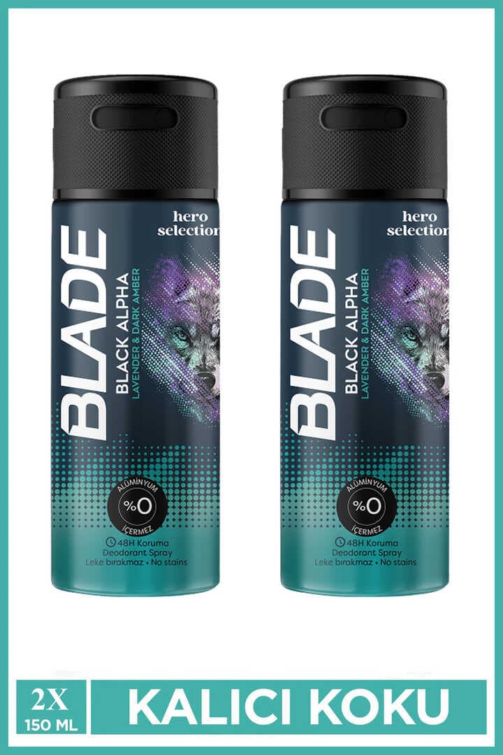 2 Adet Blade Hero Selection Serisi Black Alpha Erkek Deodorant 150 Ml