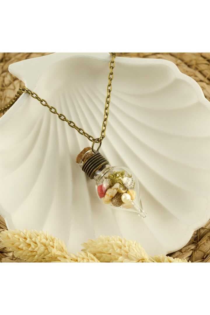 Çiçek Karışık Fanus Canlı Kolye