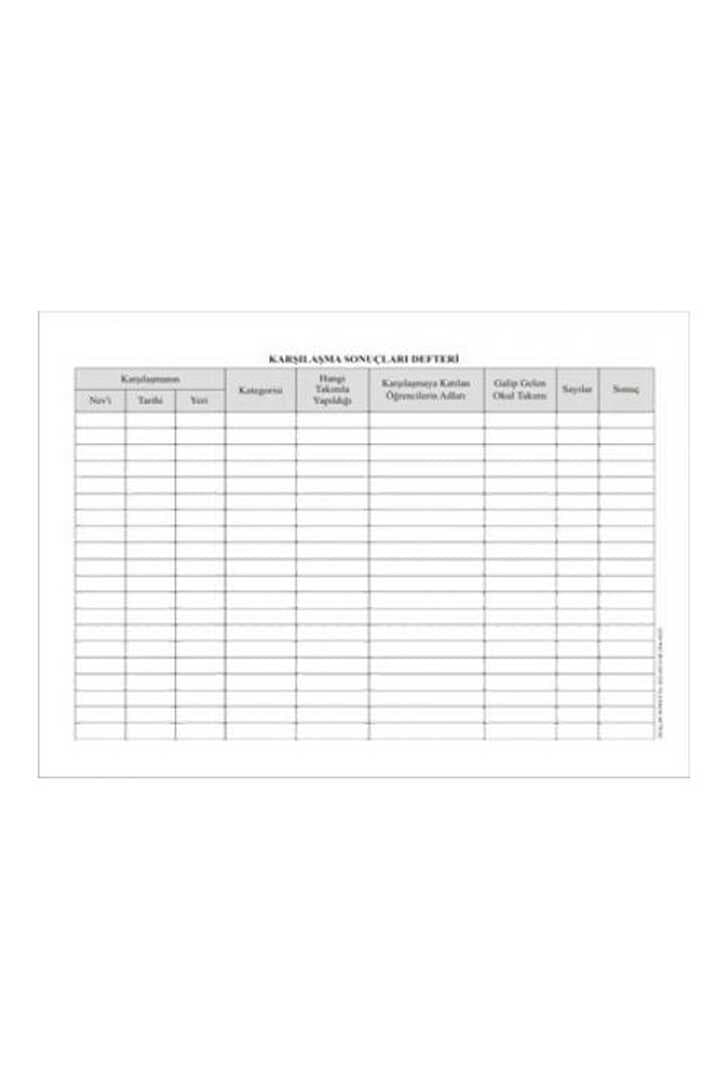 Kocaoluk Spor Kulübü Karşılaşma Sonuçları Defteri