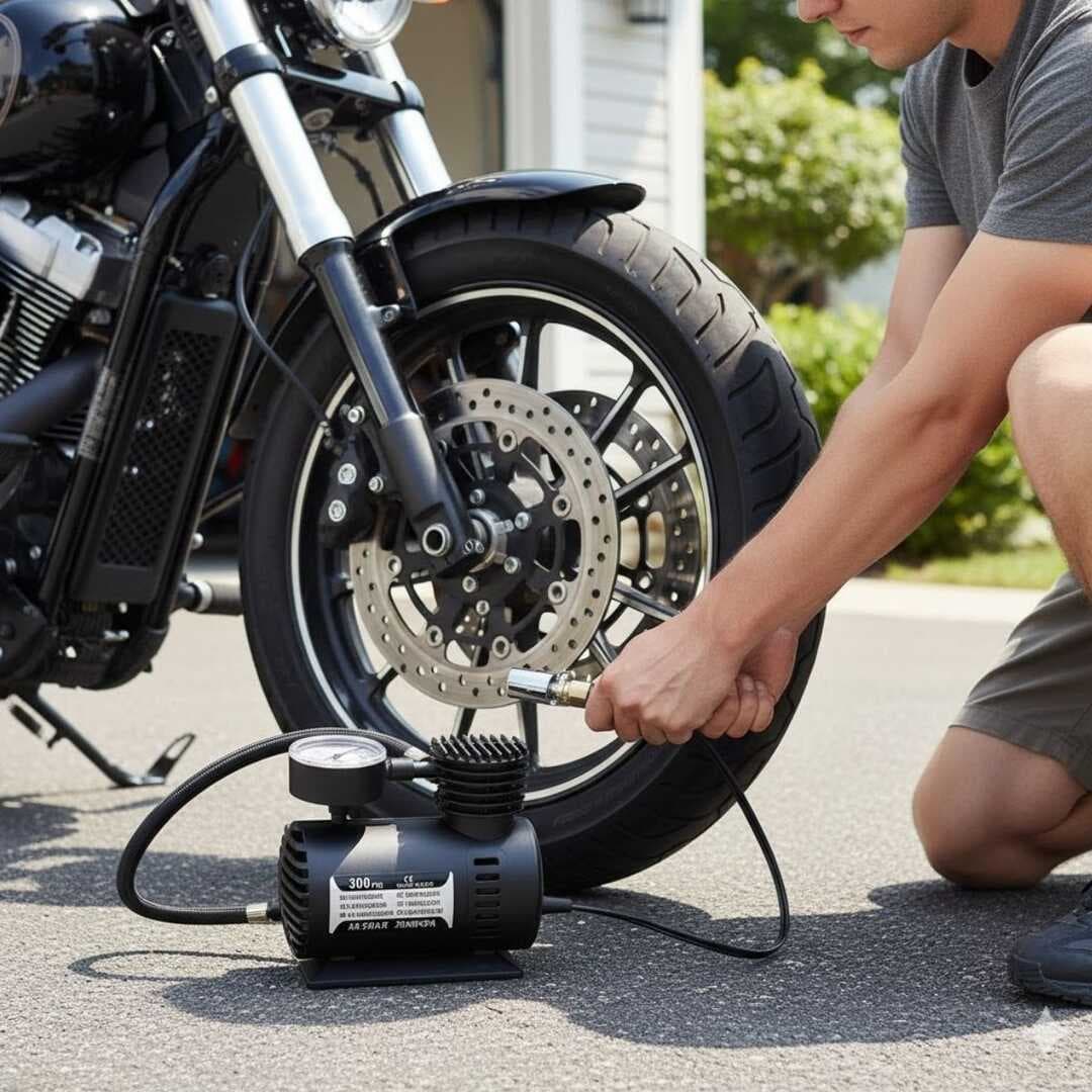 300 PSI Güçlü Taşınabilir Hava Kompresörü–Araba, Motosiklet, Bisiklet ve Top Şişirme İçin Çakmaklıklı Lastik Şişirme Pompası (5430)