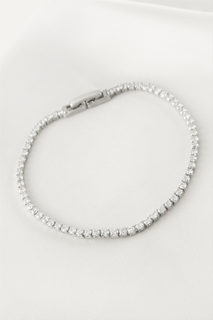 Zirkon Taşlı Suyolu Bileklik 4 mm