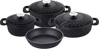 TAÇ Carabella Döküm 7 Prç Tecere Seti, Siyah