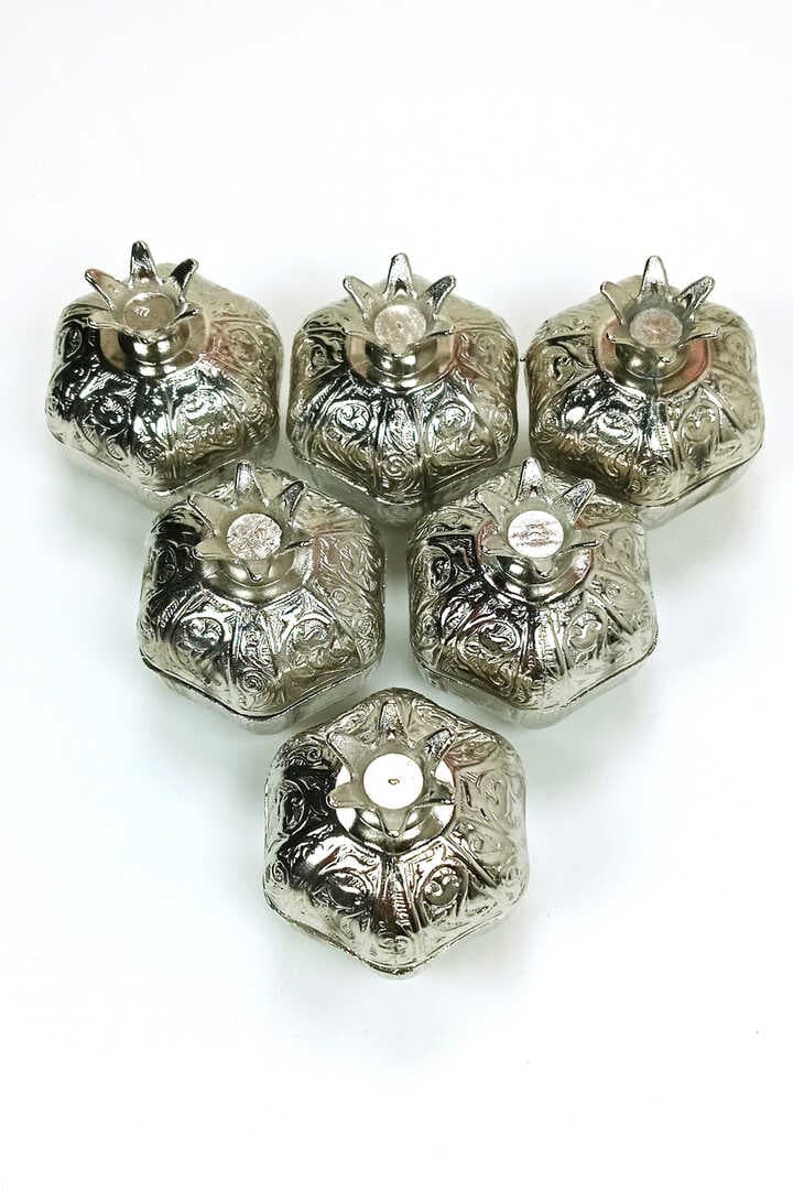 6 Lı Mini Eskitme Osmanlı Temalı Açık Renk Nar Lokumluk Sunum