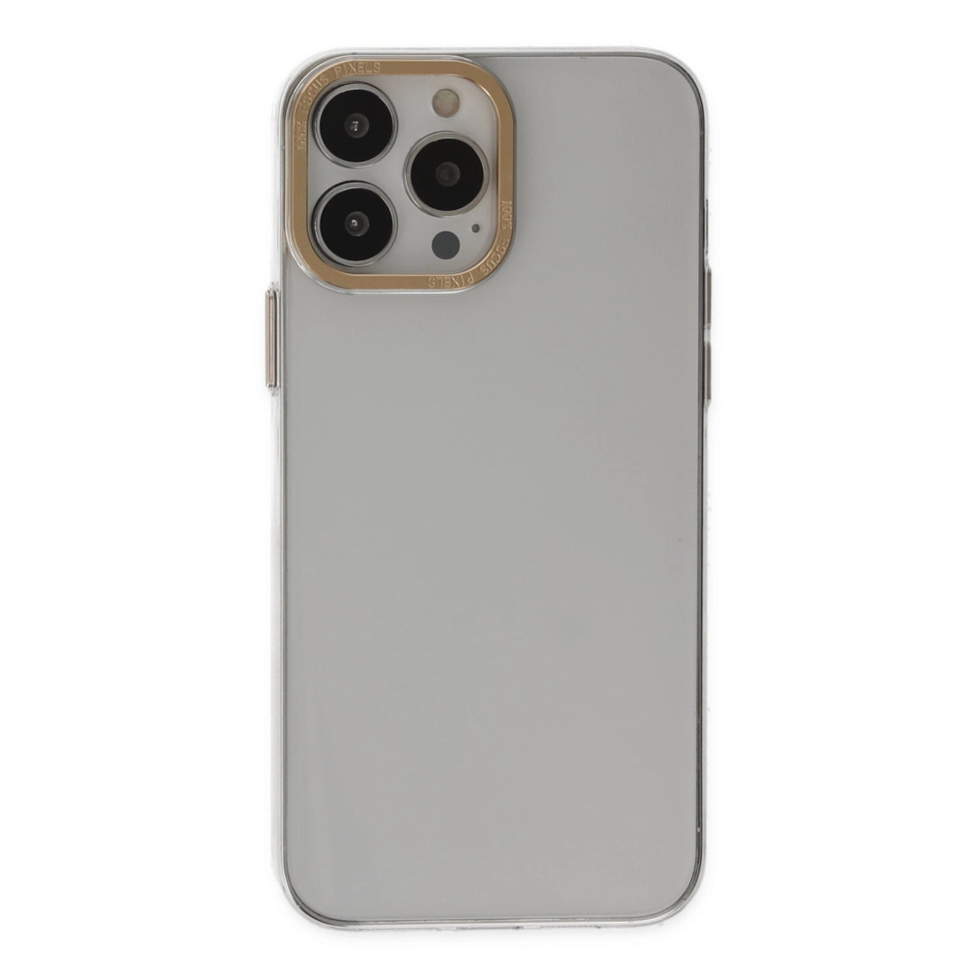 Apple İphone 13 Pro Kılıf Anka Pc Sert Metal Kapak - Şeffaf